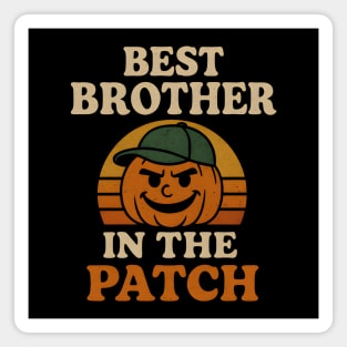 Best Brother in the Patch Pumpkin Halloween Family Graphic Magnet
